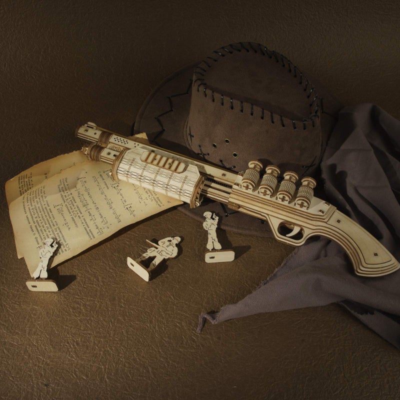 ROBOTIME LQ501 3D Puzzles for Adults, Wooden Puzzle for Adults, Model Kit (Terminator M870), Unique Gift - Image 3